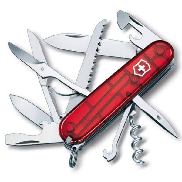 چاقوی ویکتورینوکس مدل Huntsman Lite Red Trans کد 17915T، Victorinox Huntsman Lite Red Trans 17915T Knife