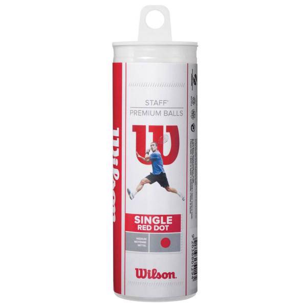 توپ اسکواش ویلسون مدل Staff یک نقطه قرمز بسته 3 عددی، Wilson Staff Single Red Dot Squash Balls Pack Of 3