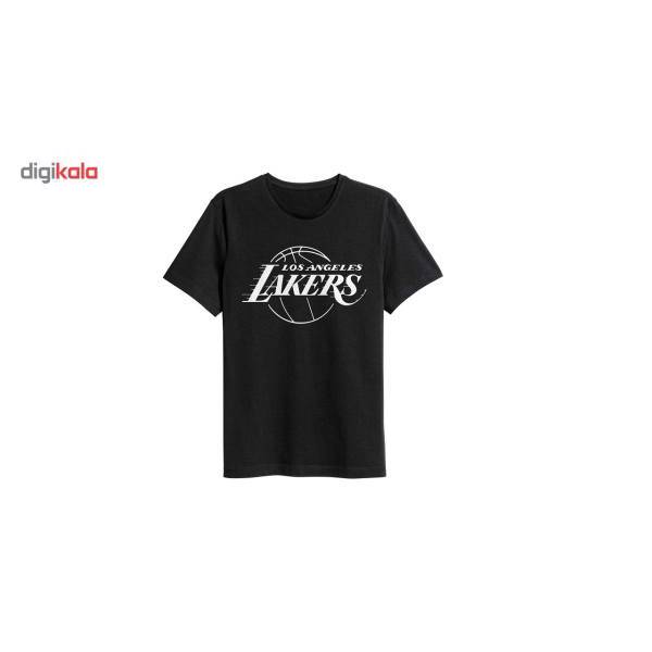 تی شرت نخی ورزشی ماسادیزان مدل لوس آنجلس لیکرز کد 220، Masa Design Tshirt Los Angeles Lakers 220