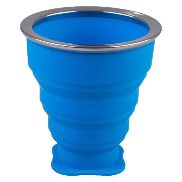 لیوان سفری تاشو مدل 1 ظرفیت 0.18 لیتر، Foldable Camping Water Cup 0.18 Litre