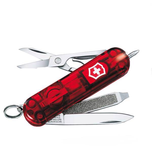 چاقوی ویکتورینوکس مدل Sign Lite Red Trans کد 06226T، Victorinox Sign Lite Red Trans 06226T Knife