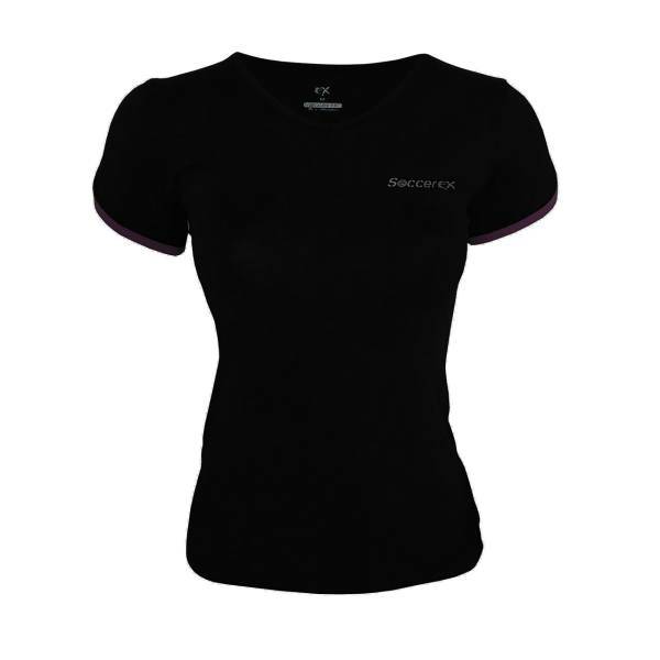 تی شرت ورزشی زنانه ساکریکس مدل LTSH572.BLK PUR