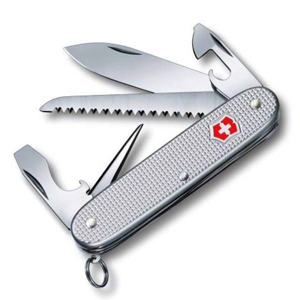 چاقوی ویکتورینوکس مدل Farmer Alox Silver کد 0824126، Victorinox Farmer Alox Silver 0824126 Knife