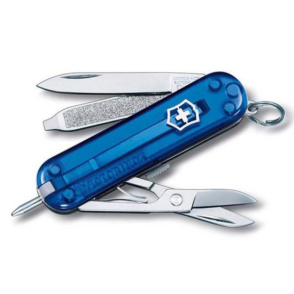 چاقوی ویکتورینوکس مدل Signature Blue Trans کد 06225T2، Victorinox Signature Blue Trans 06225T2 Knife