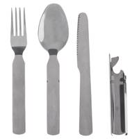 مجموعه قاشق و چنگال سفری غلاف دار - Camping Cutlery Set With Sheath