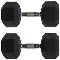 دمبل بدنسازی شش‌ضلعی 15 کیلوگرمی - دو عددی 15kg Hexagonal Fitness Double Dumbbell