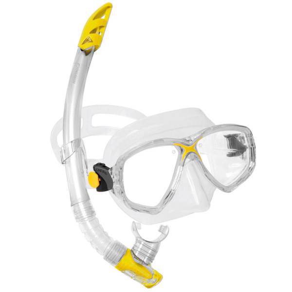 مجموعه ماسک و اسنورکل کرسی مدل Marea Vip Yellow، Cressi Marea Vip Yellow Snorkeling Set