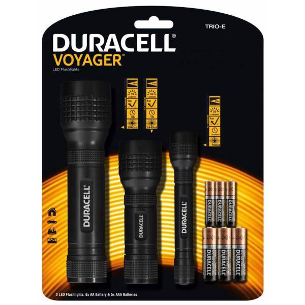 مجموعه 3 عددی چراغ قوه دوراسل مدل Trio E، Duracell Trio E Flashlight Set Of 3