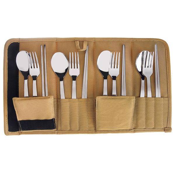 مجموعه قاشق و چنگال کووآ کد KKW-1504E بسته 4 عددی، Kovea KKW-1504E Camping Cutlery Set of 4