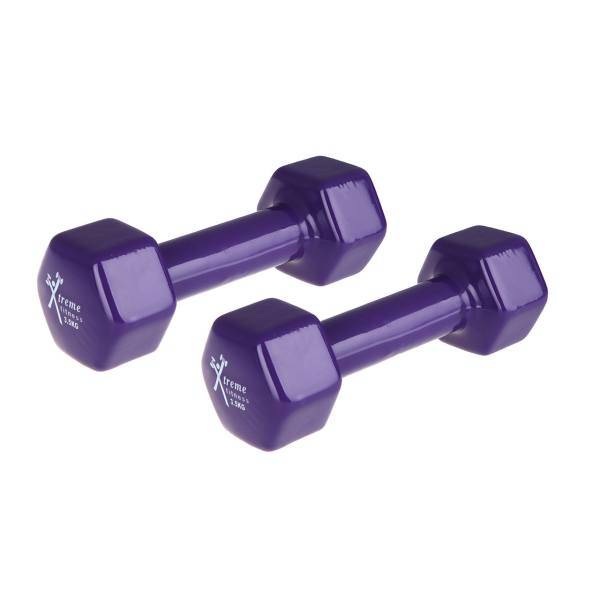 دمبل شش‌ ضلعی 3.5 کیلوگرمی اکستریم فیتنس بسته 2 عددی، 3.5Kg Hexagonal Xtreme Fitness Dumbbell Pack Of 2