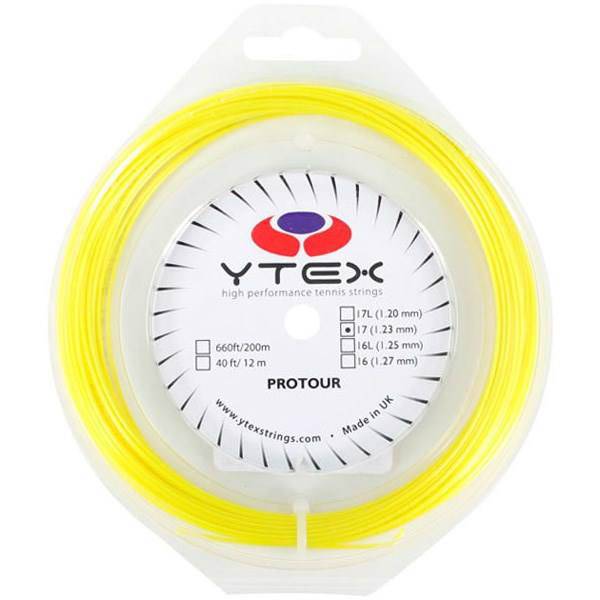 زه راکت تنیس وای تکس مدل Protour 17 Yellow، YTEX Protour 17 Yellow Tennis Racket String