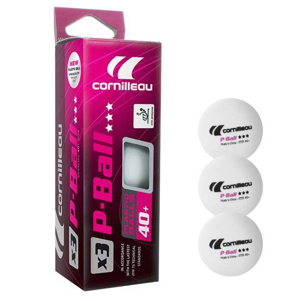 توپ پینگ پنگ کورنلیو مدل P-Ball 3 Star بسته 3 عددی، Cornilleau P-Ball 3 Star Ping Pong Balls Pack Of 3