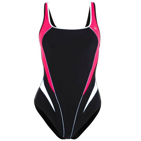 مایو دخترانه آکوا اسفیر مدل Elena Black Bright Pink، Aqua Sphere Elena Black Bright Pink Swimsuit For Girls
