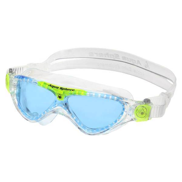 عینک شنای بچه گانه آکوا اسفیر مدل Vista JR لنز آبی، Aqua Sphere Vista JR Blue Lens Swimming Goggles for Kids