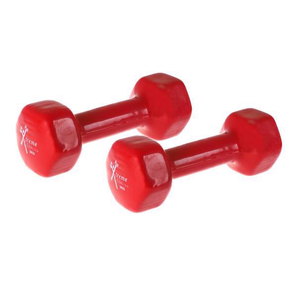 دمبل شش‌ ضلعی 3 کیلوگرمی اکستریم فیتنس بسته 2 عددی، 3Kg Hexagonal Xtreme Fitness Dumbbell Pack Of 2