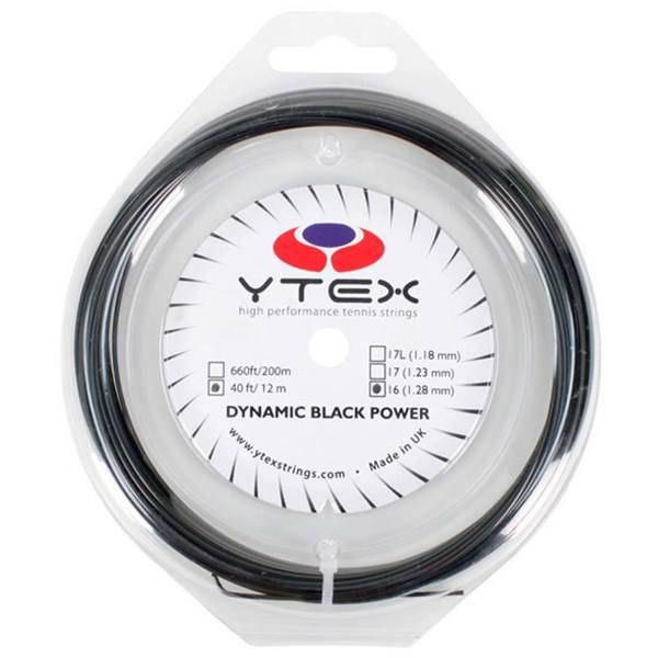 زه راکت تنیس وای تکس مدل 16 Dynamic Black Power، YTEX Dynamic Black Power 16 Tennis Racket String