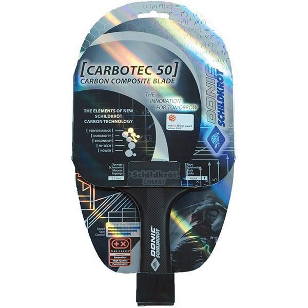 راکت پینگ پنگ دانیک شیلدکروت مدل Carbotec 50 کد 758205، Donic Schildkrot Carbotec 50 758205 Ping Pong Racket