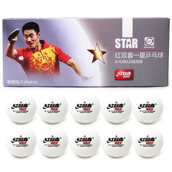 توپ پینگ پنگ دی اچ اس مدل 1 Star بسته 10 عددی، DHS 1 Star Ping Pong Ball Pack Of 10