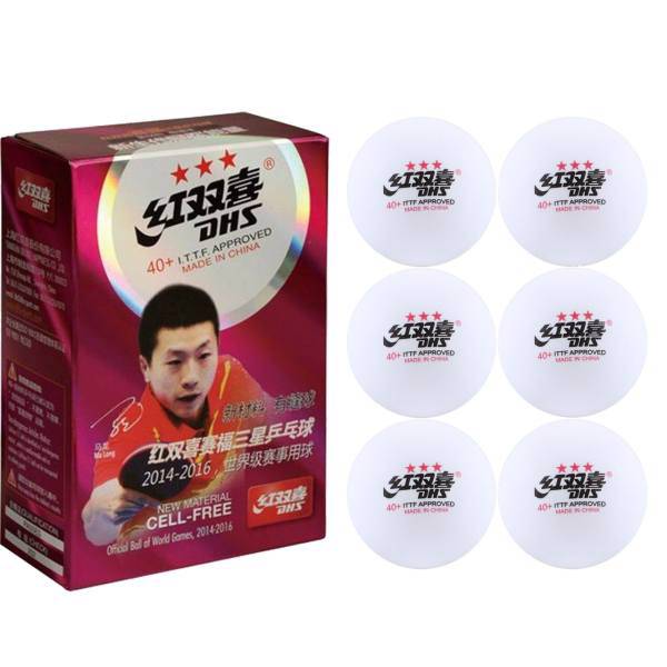 توپ پینگ پنگ دی اچ اس مدلD40+ 3 Star بسته 6 عددی، DHS 3 Star D40+ Ping Pong Ball Pack Of 6