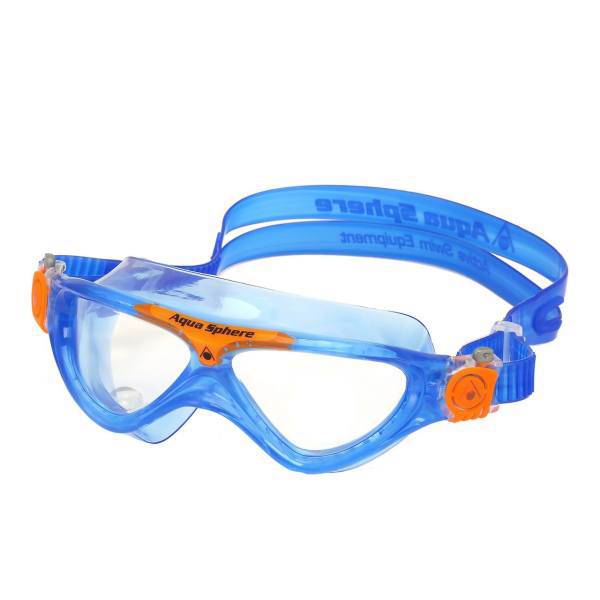 عینک شنای بچه گانه آکوا اسفیر مدل Vista JR لنز شفاف، Aqua Sphere Vista JR Clear Lens Swimming Goggles For Kids