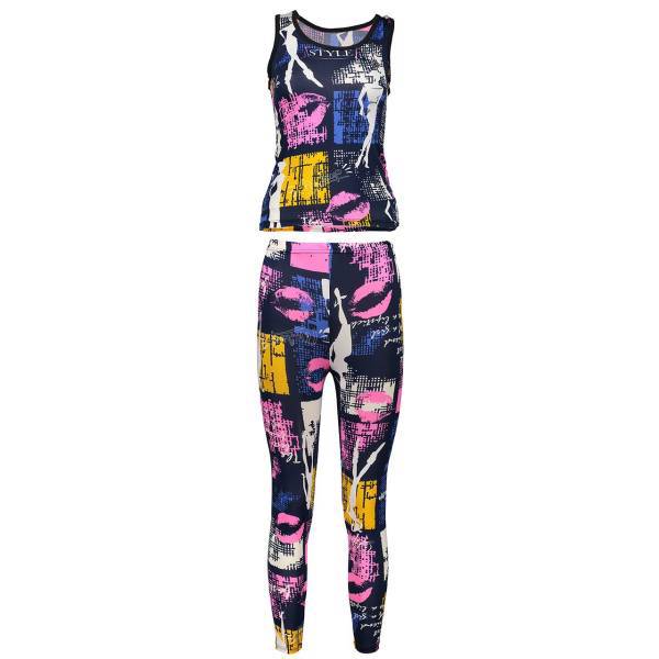 ست تاپ و لگینگ ورزشی زنانه دایاموند مدل Fashion، Diamond Fashion Top and Leggings Set For Women