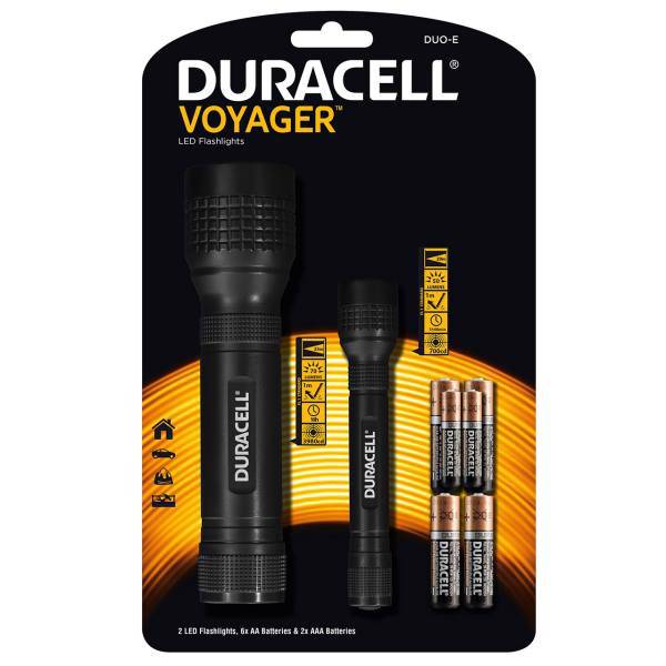 مجموعه 2 عددی چراغ قوه دوراسل مدل Voyager Duo E، Duracell Voyager Duo E Flashlight Set Of 2