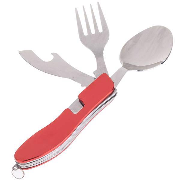 ست قاشق، چنگال و چاقوی سفری طرح 2، Fooding Spork Knife Set Pattern 2