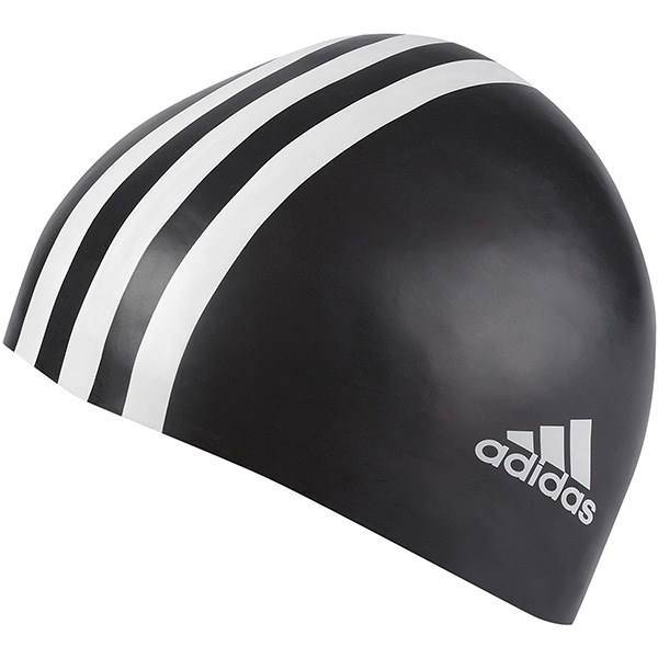 کلاه شنای آدیداس مدل 3Stripes Silicone کد V86934، Adidas 3-Stripes Silicone V86934 Swimming Cap