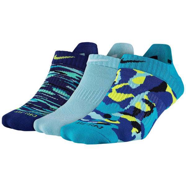 جوراب زنانه نایکی مدل Multicolor Graphic بسته سه عددی، Nike Multicolor Graphic Socks For Women 3 Packs