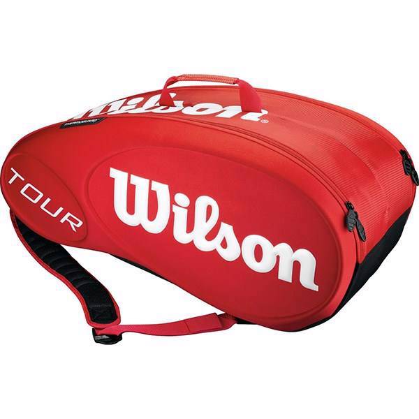 ساک تنیس ویلسون مدل Tour Molded 9PK Red، Wilson Tour Molded 9PK Red Tennis Bag