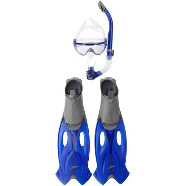 مجموعه عینک غواصی، اسنورکل و فین اسپیدو مدل Glide، Speedo Glide Mask Snorkel And Fin Set