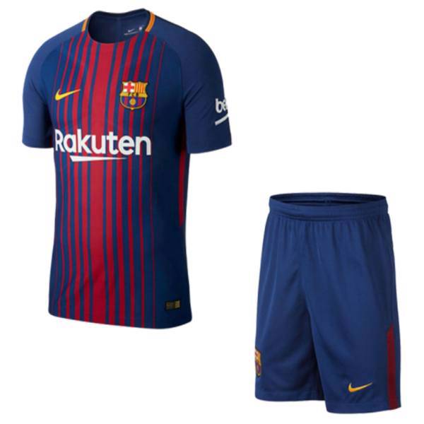 پیراهن و شورت بارسلونا لباس اول مدل 17/18، Barcelona 17/18 Home Soccer Kit