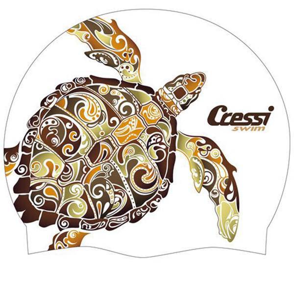 کلاه شنای کرسی مدل Adult Fantasy Cap White L، Cressi Adult Fantasy White L Swimming Cap