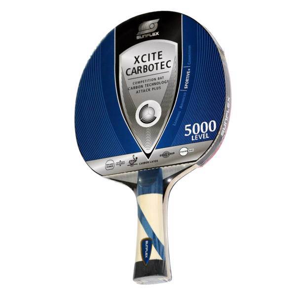 راکت پینگ پنگ سانفلکس مدل XCITE CARBOTEC LEVEL 5000، SunfleX XCITE CARBOTEC LEVEL 5000 Ping Pong Racket