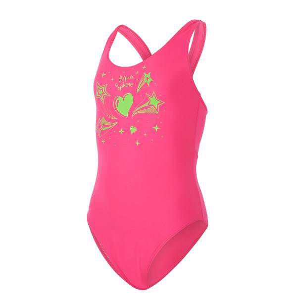 مایو دخترانه آکوا اسفیر مدل Esty Bright Pink Bright Green، Aqua Sphere Esty Bright Pink Bright Green Swimsuit For Girls