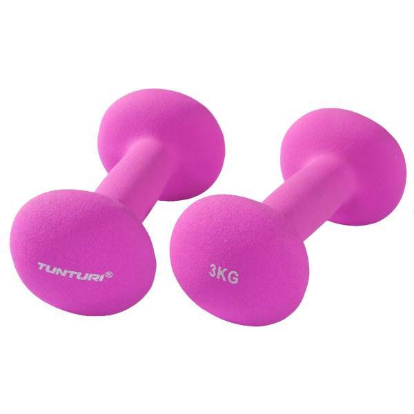دمبل 3 کیلوگرمی تنتوری بسته 2 عددی، 3Kg Tunturi Dumbbell pack of 2