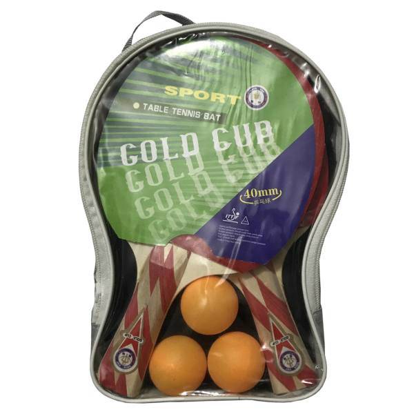 راکت پینگ پنگ گلد کاپ مدل Sport بسته 2 عددی، Gold Cup Sport Ping Pong Racket Pack Of Two