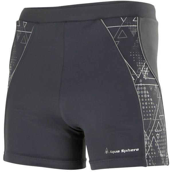 مایو مردانه آکوا اسفیر مدل Yoni Dark Grey Silver، Aqua Sphere Yoni Dark Grey Silver Swim Short For Men