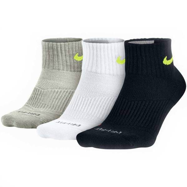 جوراب نایکی مدل Half Cushion Quarter بسته سه عددی، Nike Half Cushion Quarter Socks 3 Packs