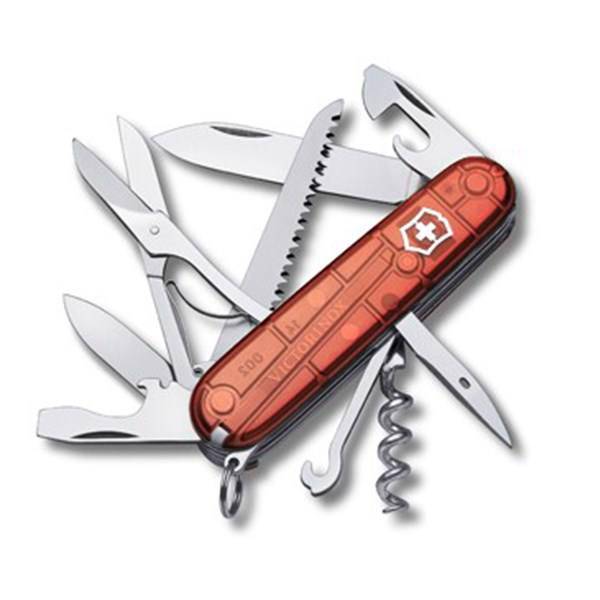 چاقوی ویکتورینوکس مدل Huntsman Red Trans کد 13713T، Victorinox Huntsman Red Trans 13713T Knife