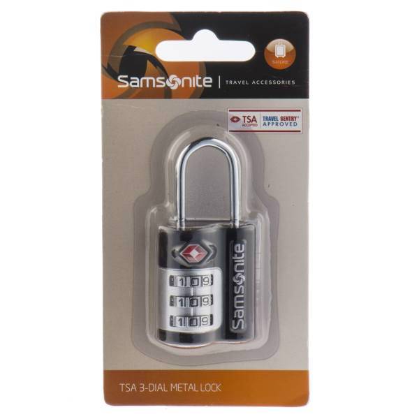 قفل رمزی سامسونیت مدل z34-165 TSA 3 Dail Metal، Somsonite TSA 3 Dail z34-165 Metal Lock
