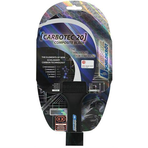 راکت پینگ پنگ دانیک شیلدکروت مدل Carbotec 20 کد 758202، Donic Schildkrot Carbotec 20 758202 Ping Pong Racket