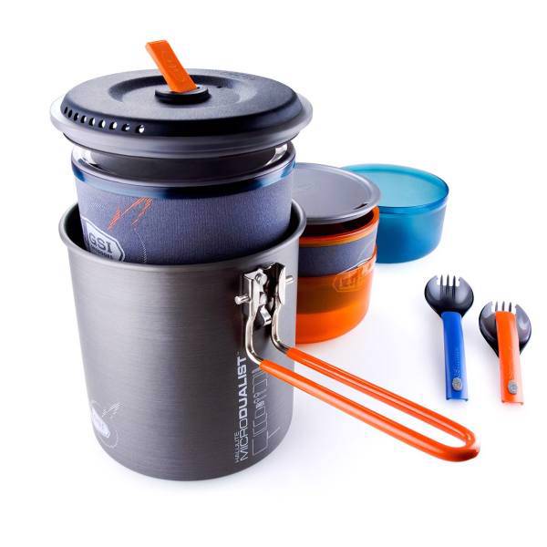 مجموعه ظروف سفری جی اس آی مدل Halulite Micro Dualist، GSI Halulite Micro Dualist Camping Tableware