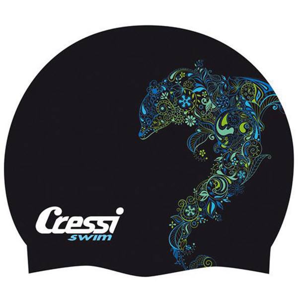 کلاه شنای کرسی مدل Adult Fantasy Cap Black، Cressi Adult Fantasy Cap Black Swimming Cap