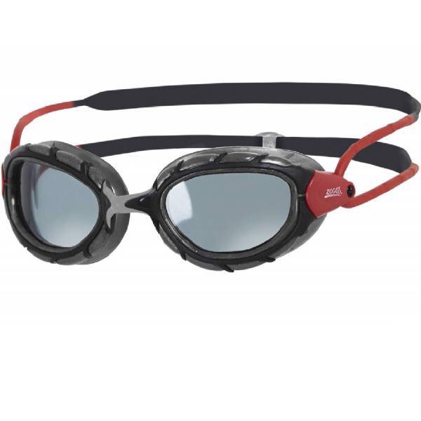 عینک شنای زاگز مدل Predator Red Grey، Zoggs Predator Red Grey Swimming Goggles