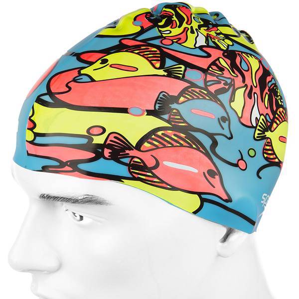 کلاه شنای اسپیدو مدل Junior Slogan Print، Speedo Junior Slogan Print Swimming