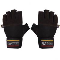 دستکش تمرین با وزنه چمپکس مدل Gear Man Wristband Ashbalt سایز بزرگ Champex Gear Man Wristband Ashbalt Lifting Gloves Large
