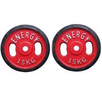 وزنه هالتر مدل E15 وزن 15کیلوگرم بسته دو عددی 15KG ENERGY