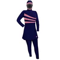 مایو اسلامی آداک مدل 3 تکه سرمه ای Adak 3 Pices Swimming Suit For Women navy blue